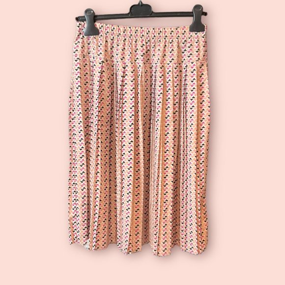 Ace Delivery Pleated Skirt - Geometric Pattern, Boho - Size Medium - Picture 1 of 5